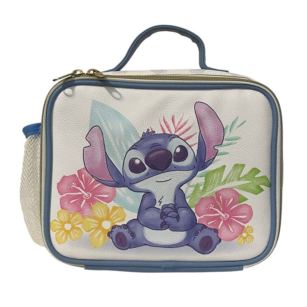 Loungefly Disney Lilo & Stitch Insulated Lunch Box Pail Floral Blue Multi